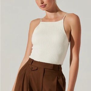 ASTR THE LABEL JENINI KNIT TOP CREAM